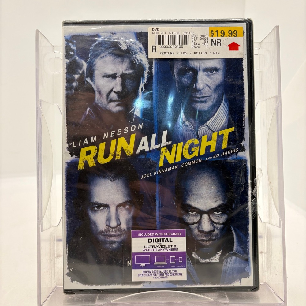 Run All Night DVD 2015 Liam Neeson Ed Harris Action Thriller New Sealed